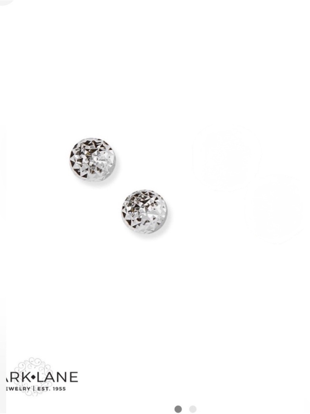 Park Lane Faceted Silver Dome Stud Earrings - Vixen Collection